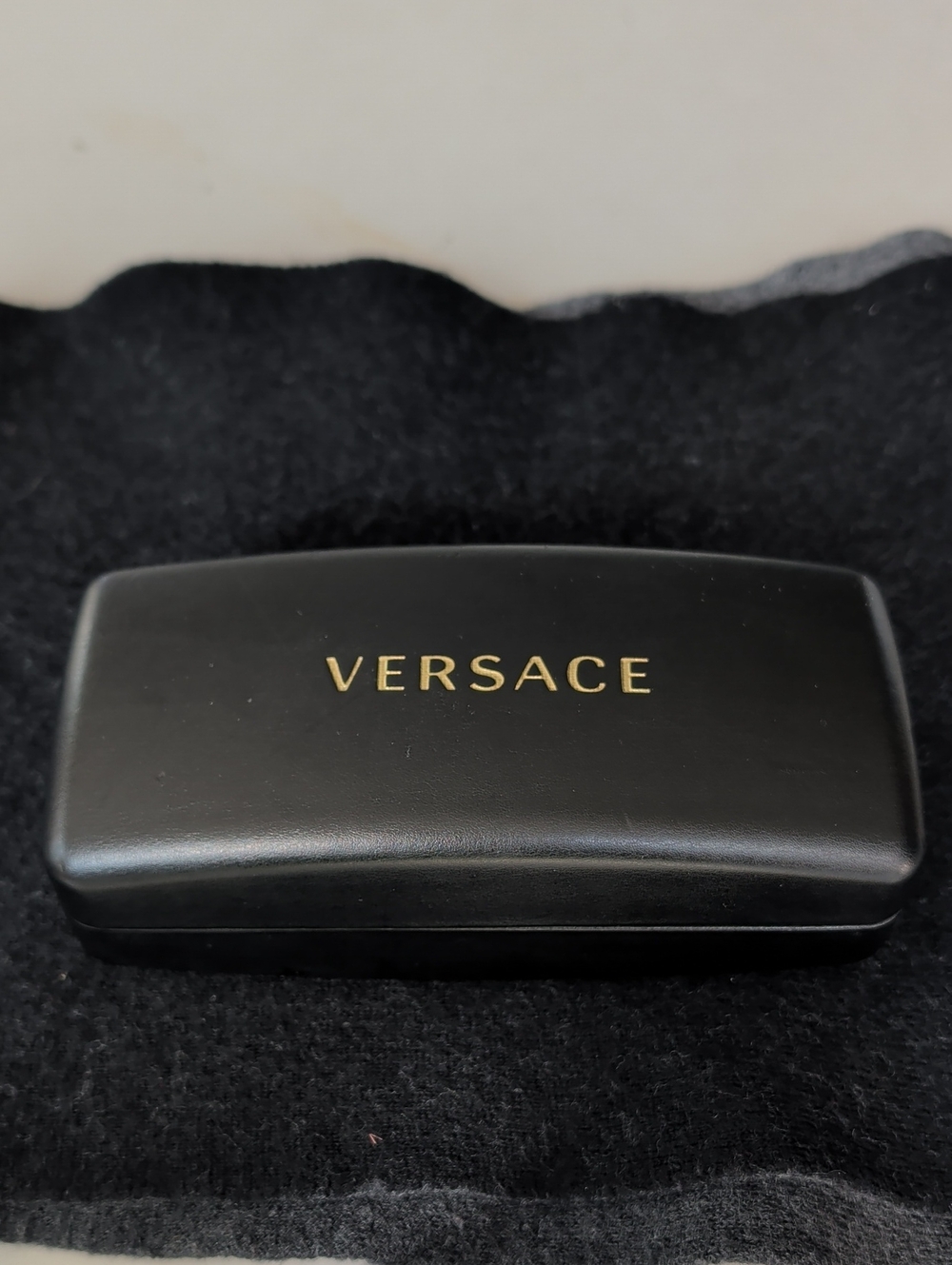 Versace Black Sunglasses Hard Case only with Gold Logo